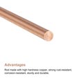 thumbnail image 3 of Uxcell 4mm Dia. 250mm Length Solid Copper Round Rod Lathe Bar Stock for DIY Craft 2pack, 3 of 4