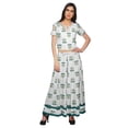 thumbnail image 1 of Moomaya Printed Cold Shoulder Keyhole Neck Crop Top And Palazzo Set Ethnic Wear, 1 of 1