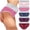 Multicolour, variant on Tumotour 5PC Oversized Underwear for women Cotton Panties High Waist Panty Soft Ladies Hi-Cut Briefs Stretch Briefs Multipack Bikini Panties