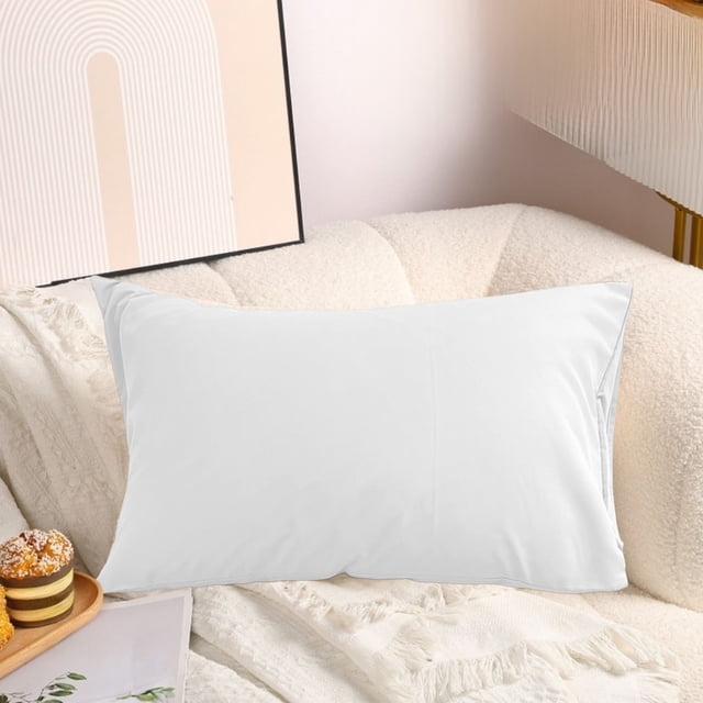 YIMWNYI Japanese Style Unprinted Pillowcase, Washed Pillow Cover, Polyester Pillowcase, Solid Color Minimalist Bedding, Skin-Friendly Breathable Pillowcase, Fade-Resistant & Pilling-Free Pillowcase