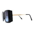 thumbnail image 4 of Womens Oversized Rectangle Butterfly Fashion Designer Sunglasses Black Navy, 4 of 4