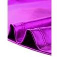 thumbnail image 5 of INSPIRE CHIC Women's Party Metallic Textured Short Sleeve Shiny Multicolor Top Purple M, 5 of 5