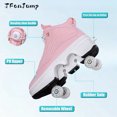 thumbnail image 2 of Chaussures à Roulettes à 4 Roues pour Filles Chaussures de Mode avec Roues Patins à Roulettes Réglables pour Femmes Chaussures Espadrilles avec Roues, 2 of 5