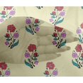 thumbnail image 4 of oneOone Viscose Chiffon Fabric Leaves & Floral Block Printed Fabric 1 Yard 42 Inch Wide, 4 of 4