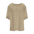 thumbnail image 3 of AherBiu Plus Size T Shirts for Women V Neck Loose Comfy Basic Tees Summer Workout Oversized Tshirt Tops, 3 of 5