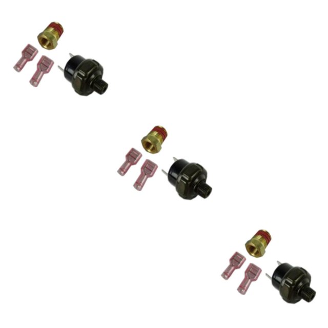 Baohd Durable 12 Volt Compressor Air Pressure Switch for Air Ride Assist Kit Improved Performance Black 90-120 psi 3Set