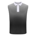 thumbnail image 4 of Plebaso Tank Tops for Men Casual Quarter Zip Collared Tee Shirts Sleeveless Gradient Color Fashion Shirts, 4 of 4