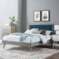 thumbnail image 1 of Modway Willow King Wood Platform Bed With Splayed Legs in Gray Azure, 1 of 11