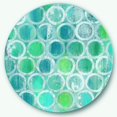 thumbnail image 1 of Designart 'Natural Blue Circle' Geometric Metal Circle Wall Art - Disc of 36, 1 of 5