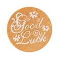 thumbnail image 1 of keepw Round Greeting Words Wood Seal Stamper Invitation Scrapbook Decoration Good Luck 1Set, 1 of 1