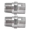 thumbnail image 2 of 2 Pcs Embout de Pulvérisation pour Ventilateur Plat en Acier Inoxydable, Grande Résistance, Durable, Débit d'Eau Réglable, Buse d'Atomisation à Large Angle 95°, 2 of 14