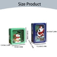 thumbnail image 3 of Bovemsi Christmas Candy Tin Box—Cookie Candy Storage Tins Christmas Cookie Tins Containers With Lids For Confectioneries Holiday Giving Square With Gold Christmas Card Tin Holder Boxes, 3 of 9
