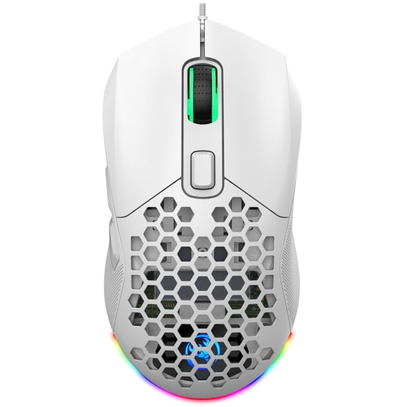 COM1950s Rgb Gaming Mouse, Gaming Mouse with Double Click, Wired Gaming Mouse 7200 Dpi Programmable Wired Gaming Mouse Mice Led Rgb Backlight Programmable Mouse, Rgb Led Lights, Light Gaming Mouse