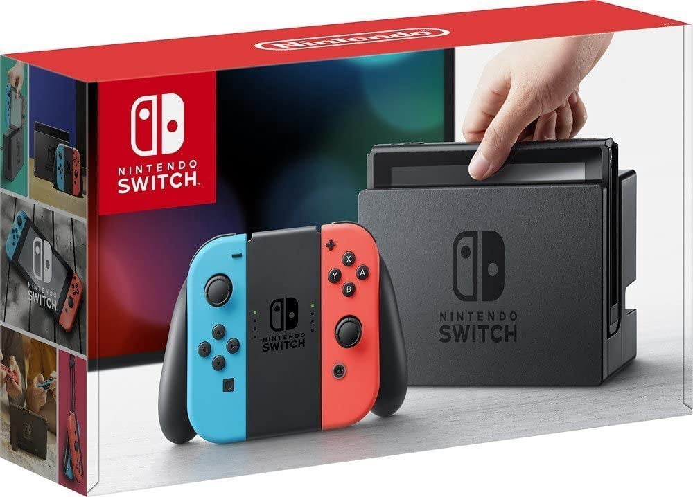 Nintendo Switch with Neon Blue and Neon Red JoyCon - HAC-001(-01