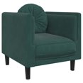 thumbnail image 2 of vidaXL 3 Piece Sofa Set with Pillows Dark Green Velvet, 2 of 5