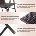 thumbnail image 2 of Gymax Chaise Pliante en Rotin Brun 4 Pcs Mobilier d'Extérieur Intérieur, 2 of 10