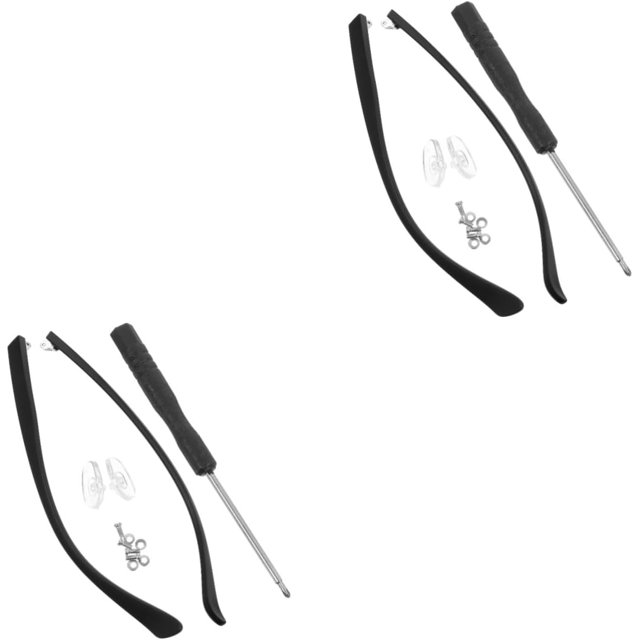 TOVINANNA 2 Pairs Universal Eyeglasses Repair Parts Kit Glasses Nose Pads Replacement Temple Tips Anti Slip