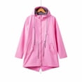 thumbnail image 2 of Birdeem Womens Solid Color Outdoor Hooded Length Windbreaker Jacket, 2 of 5