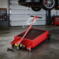 thumbnail image 1 of DSstyles 20Gal Electric Oil Drain Pan with Rolling Wheel, Low-Profile 110W Electric Pump Oil Change Pan with 8 ft Hose&Folding Handle, for Trucks, Cars, SUVs, Buses&RVs, Red, 1 of 8