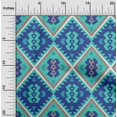thumbnail image 2 of oneOone Viscose Chiffon Turquoise Blue Fabric Tribal Sewing Craft Projects Fabric Prints By Yard 42 Inch Wide, 2 of 4