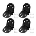 thumbnail image 2 of Abbracc 4Pcs Stainless Metal Furniture Hinges 180 Degree Rotation Black, 2 of 9