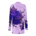thumbnail image 4 of Cardigans pour Femmes Légers d'Été Cardigan à Manches Longues à Imprimé Floral à la Mode pour Femmes Veste Haut Cardigan Léger pour Femmes en Liquidation, 4 of 6