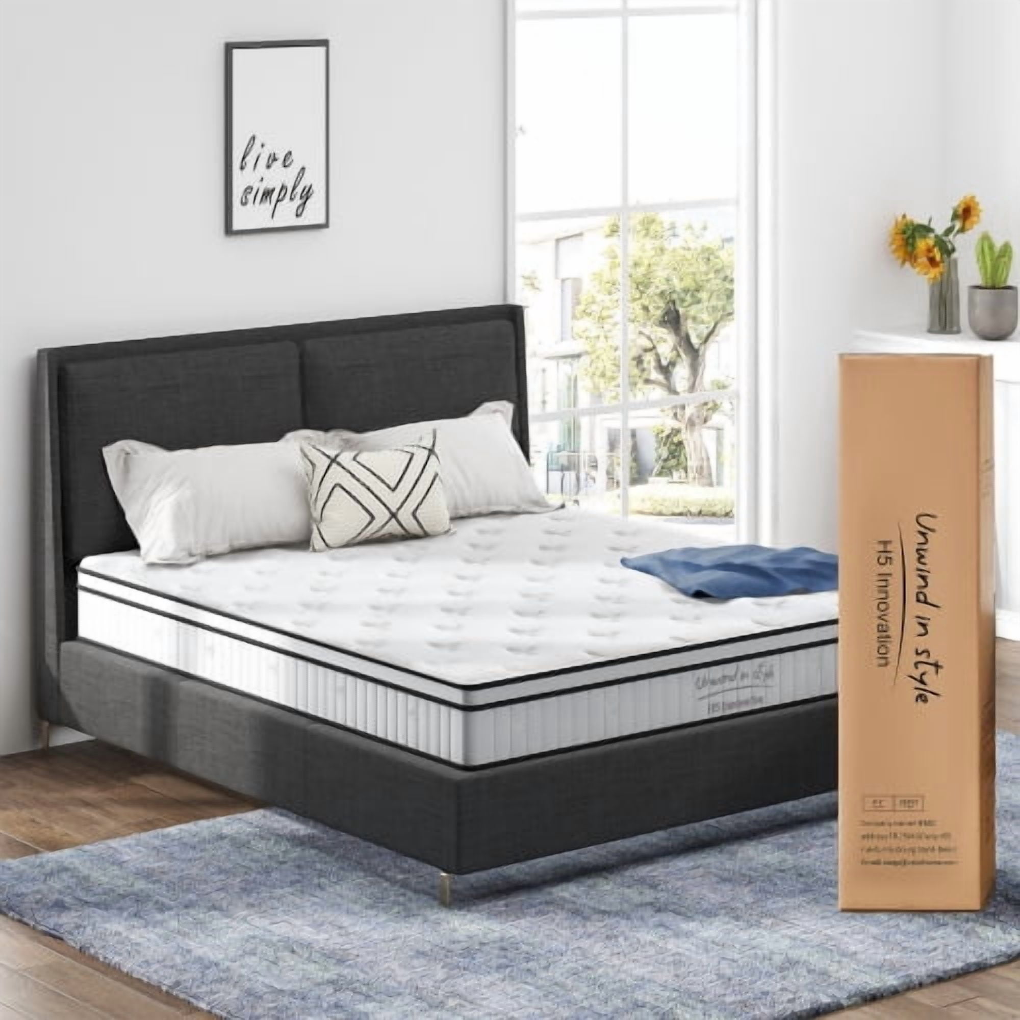 Twin Memory Foam Mattress with Pocket Spring 8 Inch Comfort