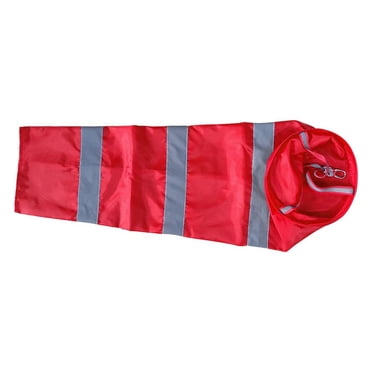 DOLITY Coupe-Vent d'Aéroport Extérieur Suspendu Rouge Anti-Déchirure Chaussette Coupe-Vent avec Ceintures Réfléchissantes Rouge 60cm