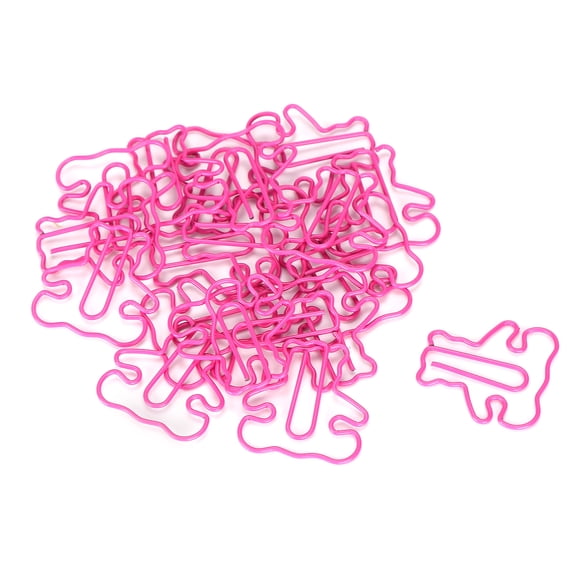 20PCS Plastic Coated Wire Paperclip, Cute Bear Shape Bookmark File Holder for Office Home, with Firm Grip and Lightweight Design