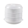thumbnail image 3 of DOLITY Microwave Heater Steamer Kitchen Heater Steamer Microwave Cookware Steamer three layer, 3 of 9