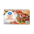 thumbnail image 1 of Great Value Frozen Cheese Beef Burgers, 8 x 113 g, 1 of 5