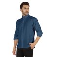 thumbnail image 4 of Bestman Formal Front Button Placket Solid Shirts For Mens Long Sleeve Regular Fit Shirt, 4 of 7