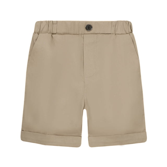 Toddler Boys Dress Shorts Straight Wide Leg Pants Solid Color Pull on Summer Shorts