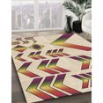 thumbnail image 3 of Ahgly Company Machine Washable Indoor Square Transitional Golden Blonde Gold Area Rugs, 5' Square, 3 of 7