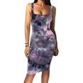 thumbnail image 4 of SMihono Robe d'Été Grande Taille pour Femmes 2023 Mode Femmes Imprimé Aguichant Robe Débardeur Sans Manches Basique Midi Robe de Boîte de Nuit, 4 of 6