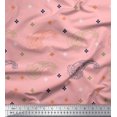 thumbnail image 1 of Soimoi polyester Crepe Fabric Paisley & Jamdani Print Fabric by the Yard 42 Inch Wide, 1 of 2