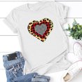 thumbnail image 2 of Hauts d'Été pour Femmes 2023 Femmes Décontracté Imprimé Manches Courtes Col Rond T-Shirt Ample Blouse Hauts, 2 of 3