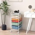 thumbnail image 4 of Costway 6 Drawer Rolling Storage Cart Scrapbook Paper Office Organizer Macaron, 4 of 10