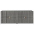 thumbnail image 2 of vidaXL Garden Storage Cabinet Grey 198x55.5x80 cm Poly Rattan, 2 of 5