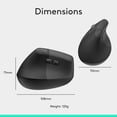 thumbnail image 2 of Logitech Lift Left Vertical Ergonomic Mouse - Graphite, 2 of 10