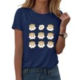 thumbnail image 2 of DXOUPM T Shirts for Women Cute Dumpling Print Round Neck Short Sleeved Soft Summer Tops, 2 of 3