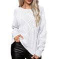 thumbnail image 2 of Dvkptbk Chandails pour Femmes Manches Raglan pour Femmes Chandail à Manches Longues Chandail Chaud Hauts en Tricot Vêtements en Liquidation, 2 of 6