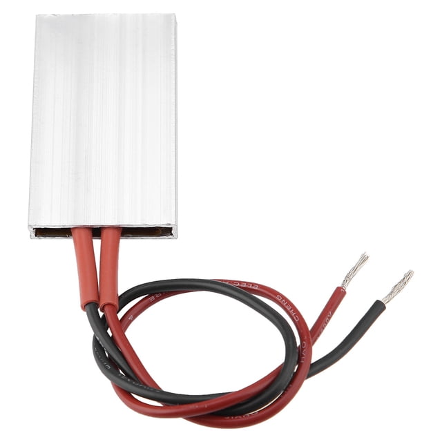 Aluminum PTC Heating Plate, PTC Heating Plate, 50×28.5mm Aluminum Housing PTC Heating Thermostatic Heater Plate Insulation, Terminal Blocks