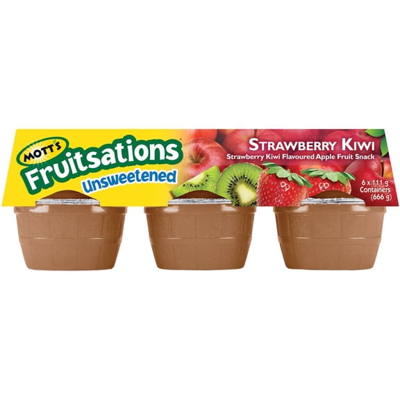 Mott's Fruitsations Compote de Pommes Fraise-Kiwi Sans Sucres Ajoutés
