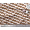 thumbnail image 3 of Soimoi Brown Rayon Crepe Fabric Star & Swirls Stripe Print Sewing Fabric Yard 46 Inch Wide, 3 of 4