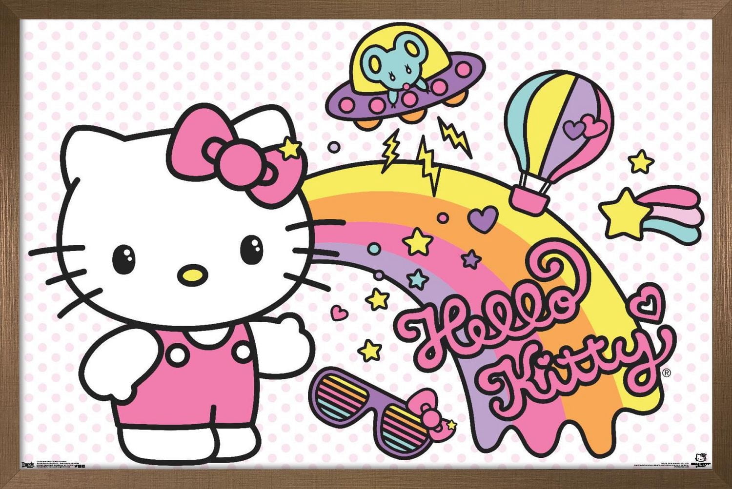 Hello Kitty - Retro Rainbow Wall Poster
