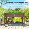 thumbnail image 4 of Outsunny Raised Garden Bed, Elevated Wooden Planter Box, Carbonized, 4 of 10