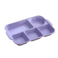 thumbnail image 3 of Dvruxg 12.7" Large Divided Plates Unbreakable Wheat Straw Dinnerware Lunch Trays Lightweight Reusable Plastic Compartment Microwave Dishwasher Safe Separator Plates, 3 of 5
