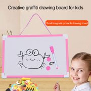 Musbetu Hanging Rope Magnetic Whiteboard Set with PVC Frame Smooth Writing Surface Magnetic Dry Erase Board with Pen 2 Buckles