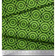 thumbnail image 2 of Soimoi Green Heavy Canvas Fabric Dots & Circle Geometric Printed Fabric 1 Yard 58 Inch Wide, 2 of 5